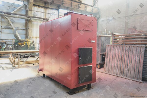 Котел 0.6 МВт на дровах с длинной топкой